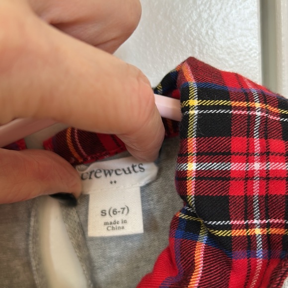 J. Crew CrewCuts sweater and flannel combination. - Picture 3 of 4